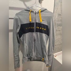 LIVESTRONG Gray and Black Hoodie with Yellow Accents
